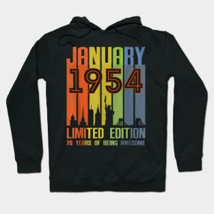 January 1954 70 Years Of Being Awesome Limited Edition Hoodie